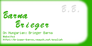barna brieger business card